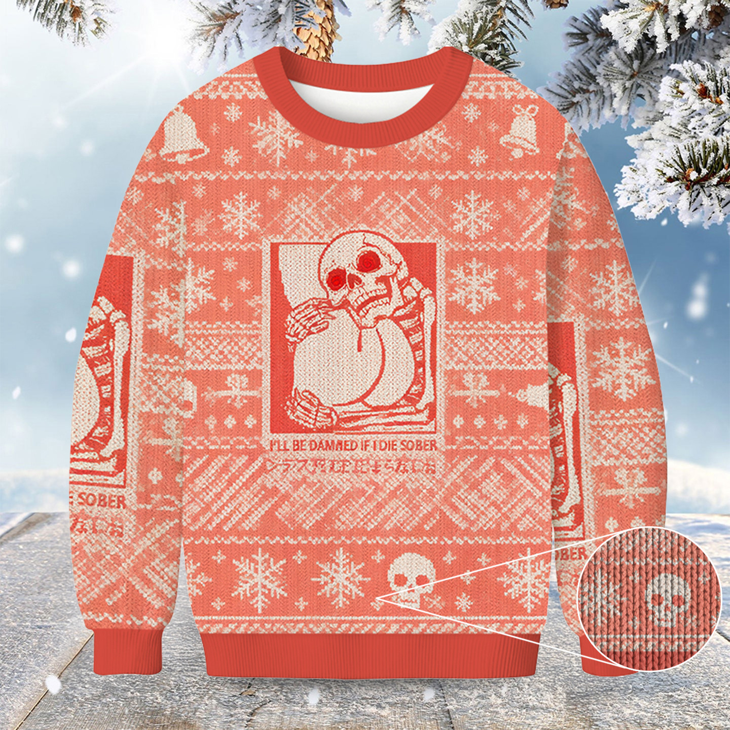 Skeleton Christmas Ugly Sweater Winter Clothing Christmas Gifts For Skeleton Lovers