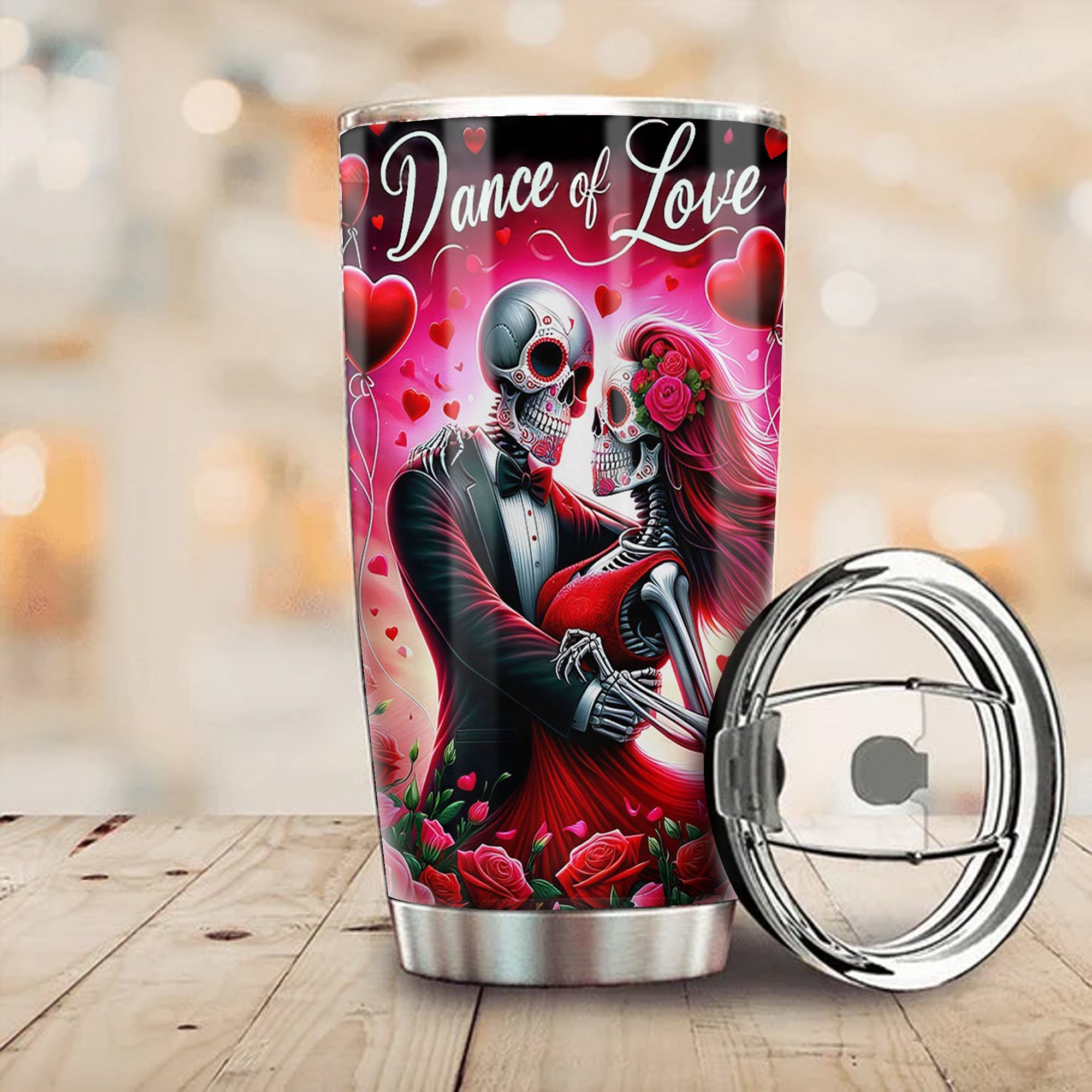 Skeleton Dance Of Love Happy Valentine's Day Tumbler Best Valentines Day Gifts 2024 Skeleton Dance Of Love Happy Valentine's Day Tumbler Best Valentines Day Gifts 2024
