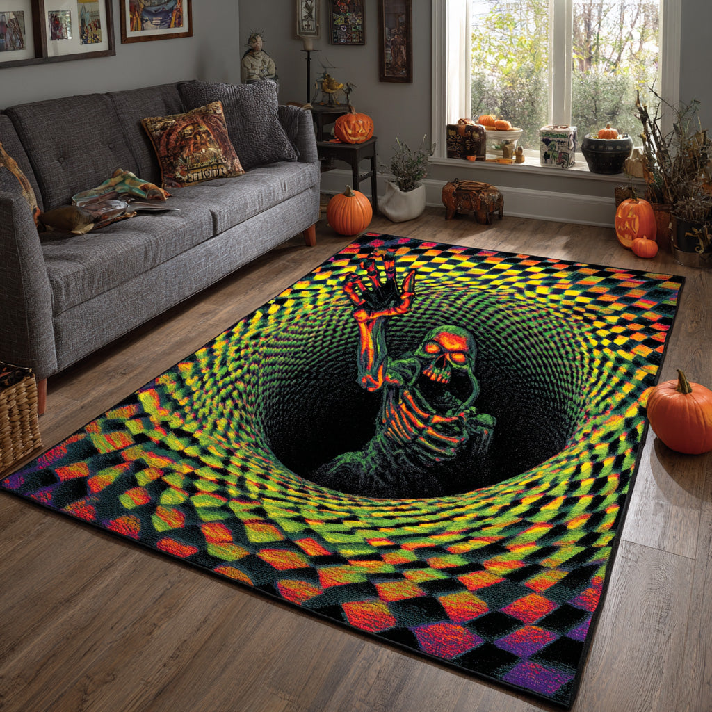 Skeleton Escape Area Rug Front Entryway Ideas Unique Halloween Gifts