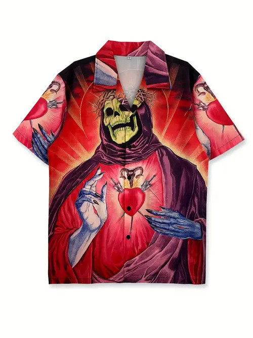 Skeleton Heart Hawaiian Shirt Scary Themed Skeleton Shirt Best Gifts For Skull Lovers