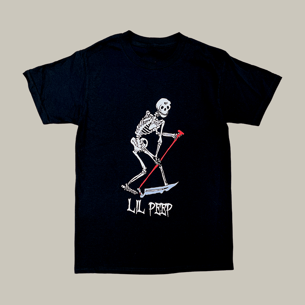 Skeleton Lil Peep T-Shirt Music Themed Lil Peep Clothes Best Gift For Fans