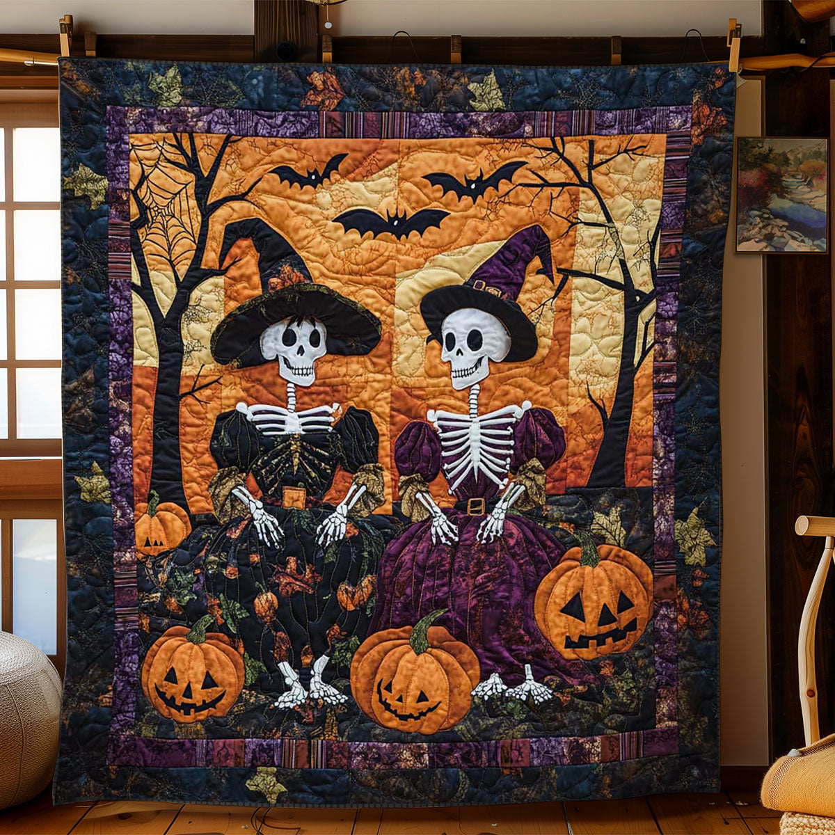 Skeleton Magic Quilted Blanket Christmas Throw Blanket Christmas Gifts For New Moms