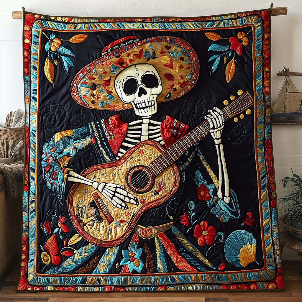 Skeleton Starry Fiesta Quilt Thoughtful Quilt Blanket Gift for Loved Ones