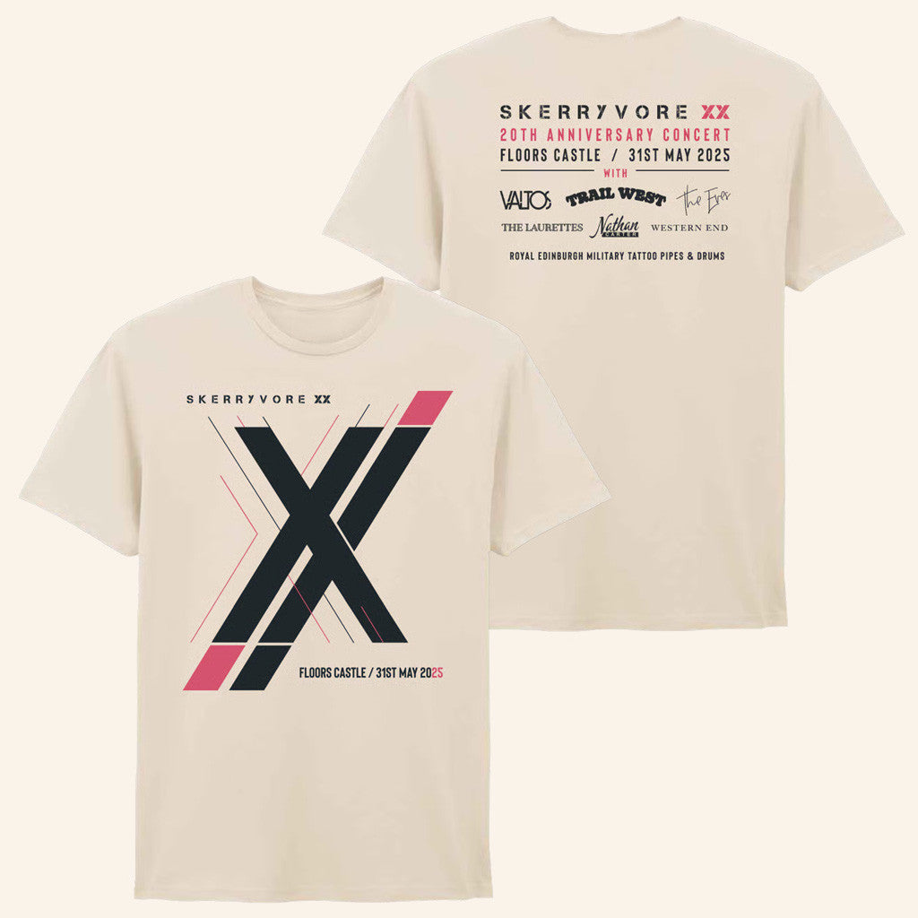 Skerryvore Merch XX Natural T-Shirt Gifts For Besties Skerryvore Merch XX Natural T-Shirt Gifts For Besties