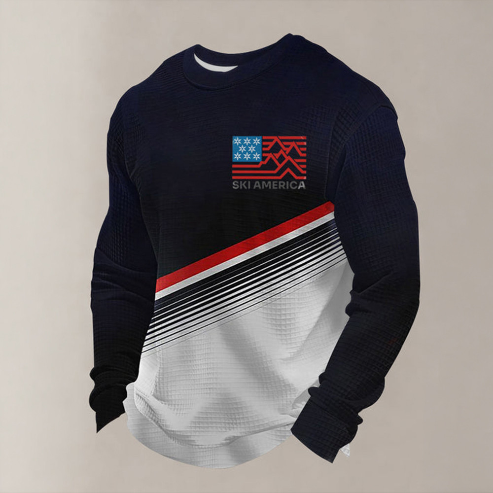 Ski America Long Sleeve Shirt Team USA Olympic 2026 Apparel Ski Lover Present