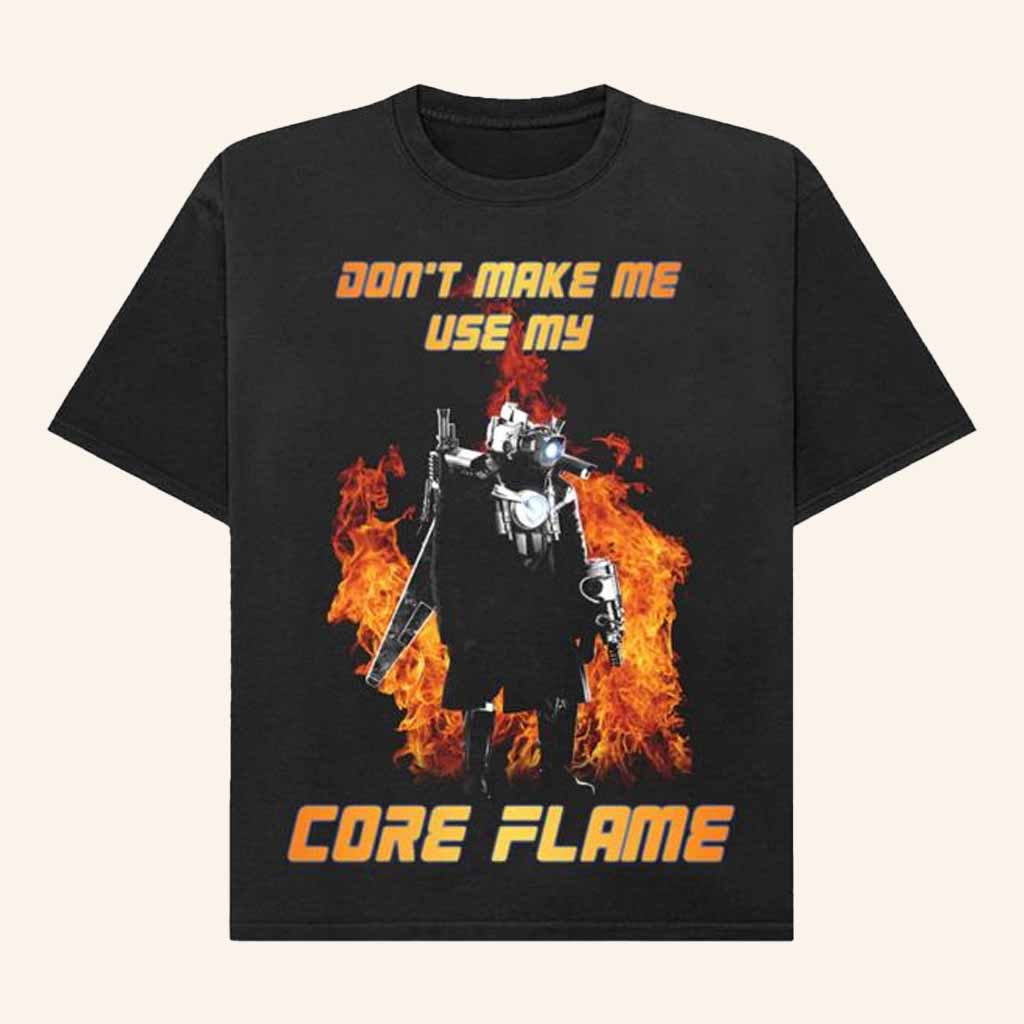 Skibidi Toilet Merch Core Flame T-Shirt Gifts For Best Friends Skibidi Toilet Merch Core Flame T-Shirt Gifts For Best Friends