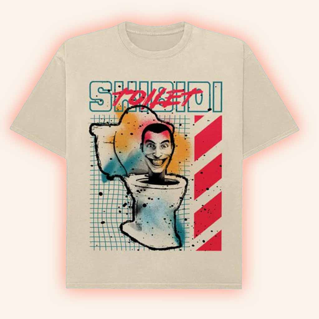 Skibidi Toilet Merch Splatter Paint Toilet T-Shirt Gifts For Friends Skibidi Toilet Merch Splatter Paint Toilet T-Shirt Gifts For Friends