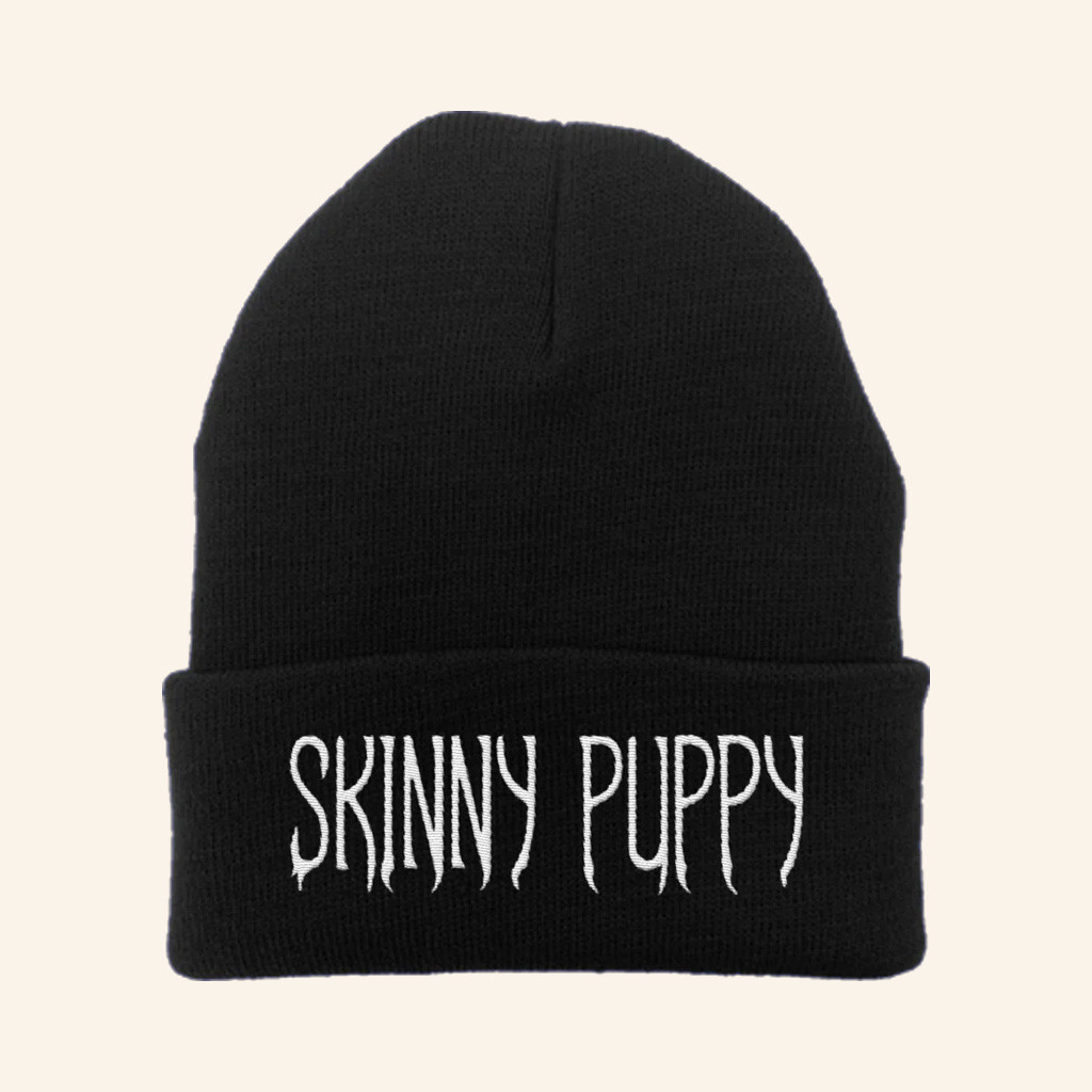 Skinny Puppy Merch Classic Logo Beanie Embroidered Gifts For Boyfriend Skinny Puppy Merch Classic Logo Beanie Embroidered Gifts For Boyfriend