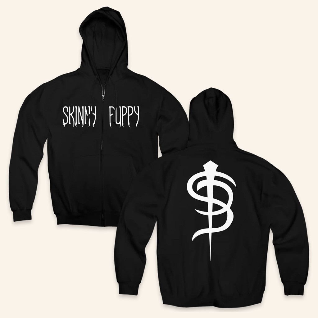 Skinny Puppy Merch Classic Symbol Zip Up Hoodie Music Gift Ideas For Guys