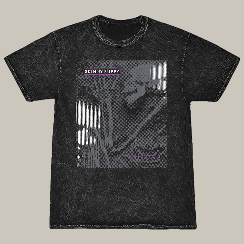 Skinny Puppy Merch Mineral T-Shirt Skeleton Pattern Music Band Tee Gift For Skinny Puppy Lovers