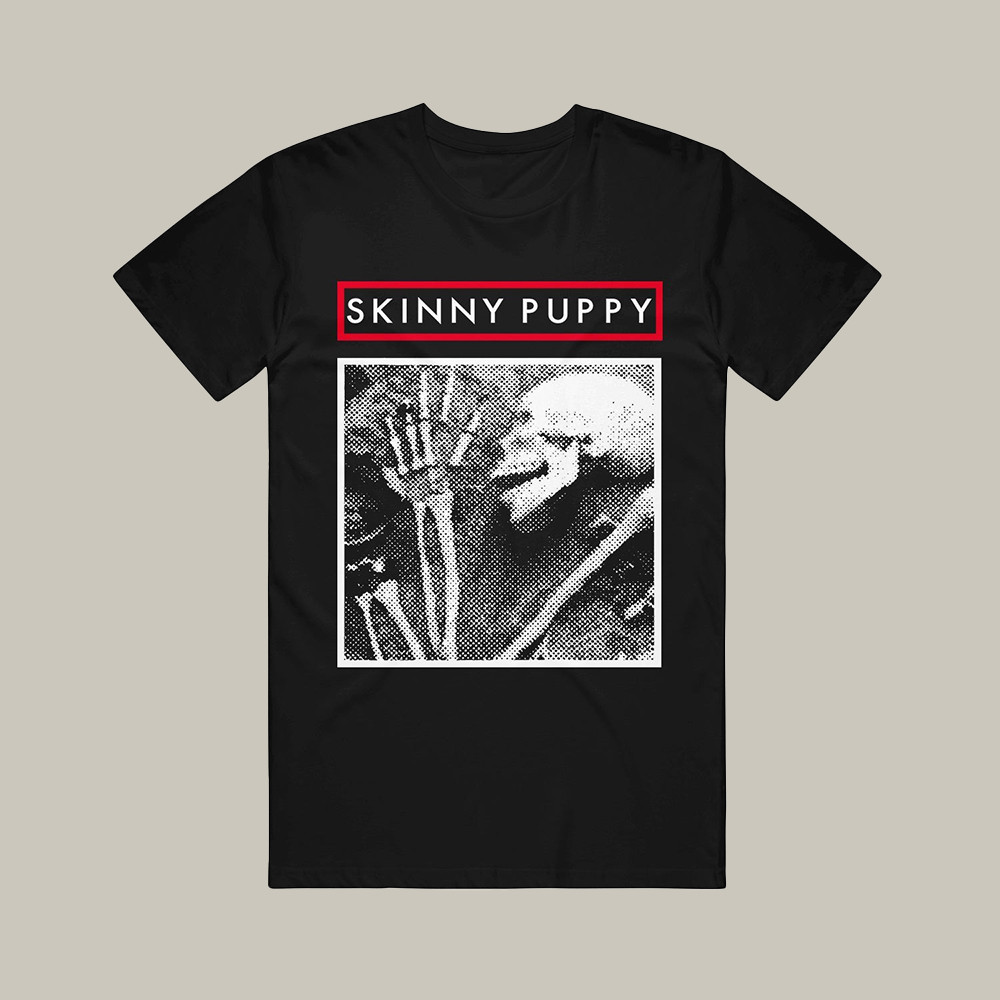 Skinny Puppy Merch Remission Black T-Shirt Skull Pattern Skinny Puppy Clothes Gifts For Him