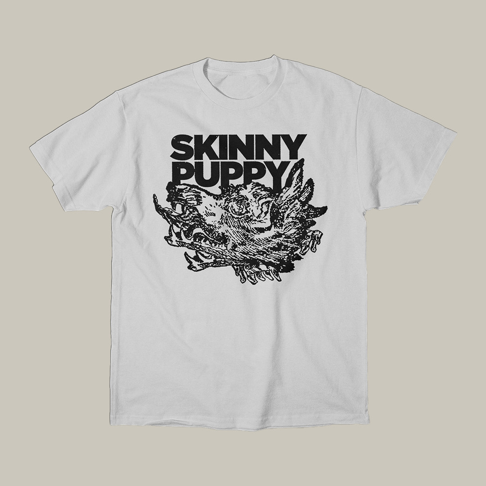 Skinny Puppy Merch T-Shirt Hound's Head Pattern Music Tee Unique Gifts For Boyfriend