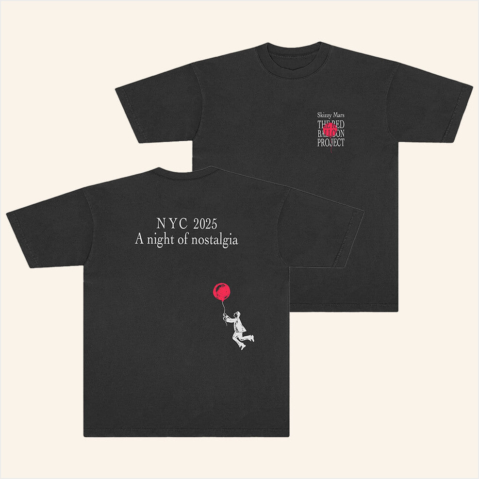 Skizzy Mars Merch Red Balloon Black T-Shirt Gift Ideas For Girlfriend Gifts For Besties