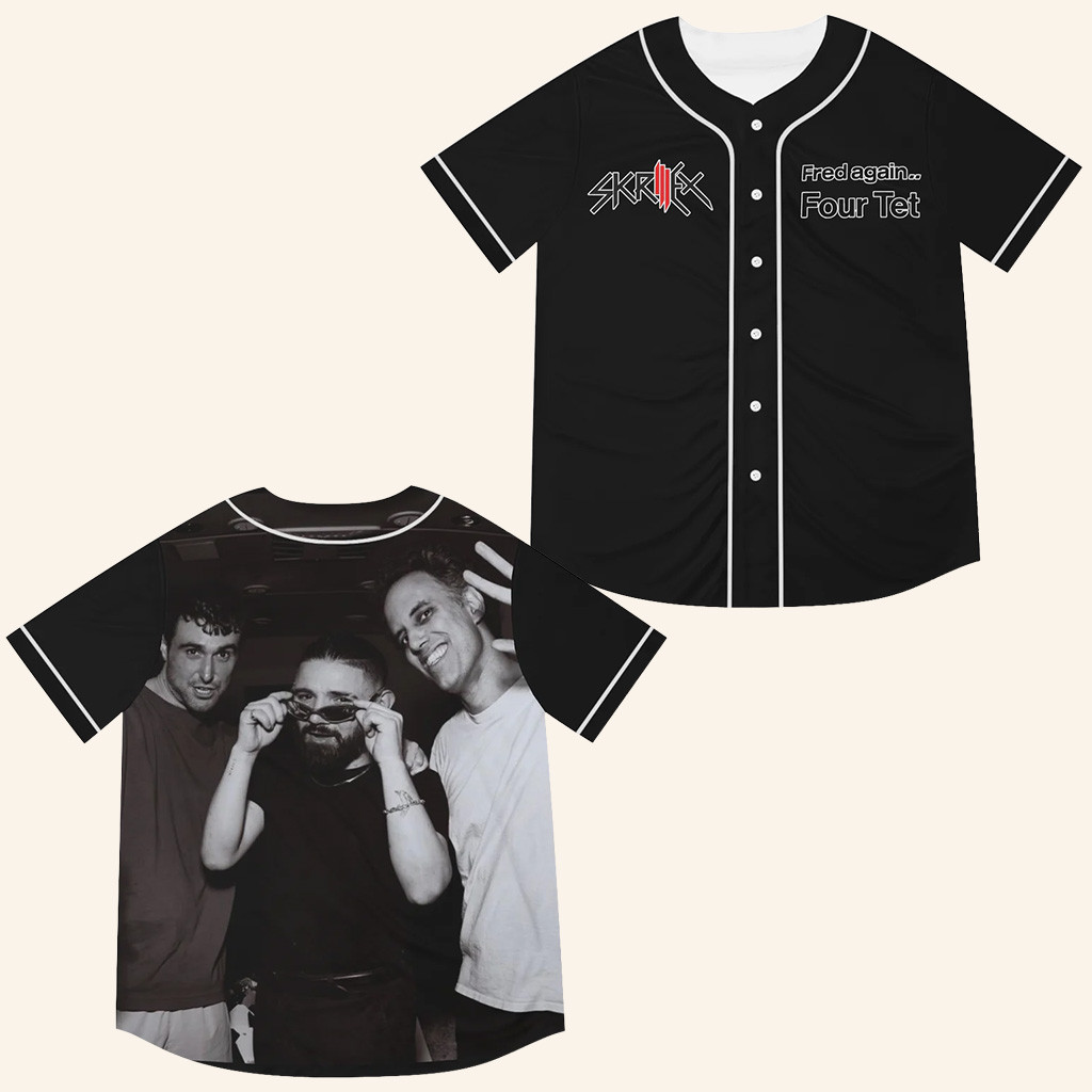 Skrillex Four Tet Fred Again Baseball Jersey Coachella Jersey Skrillex Merch Gifts For Dad