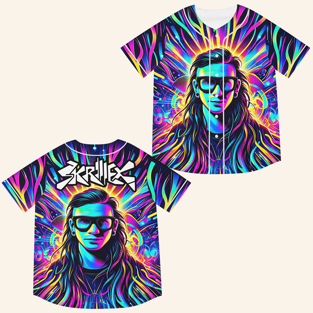 Skrillex Jersey EDM Rave Jersey Skrillex Merch Christmas Gift Ideas For DJ Fans