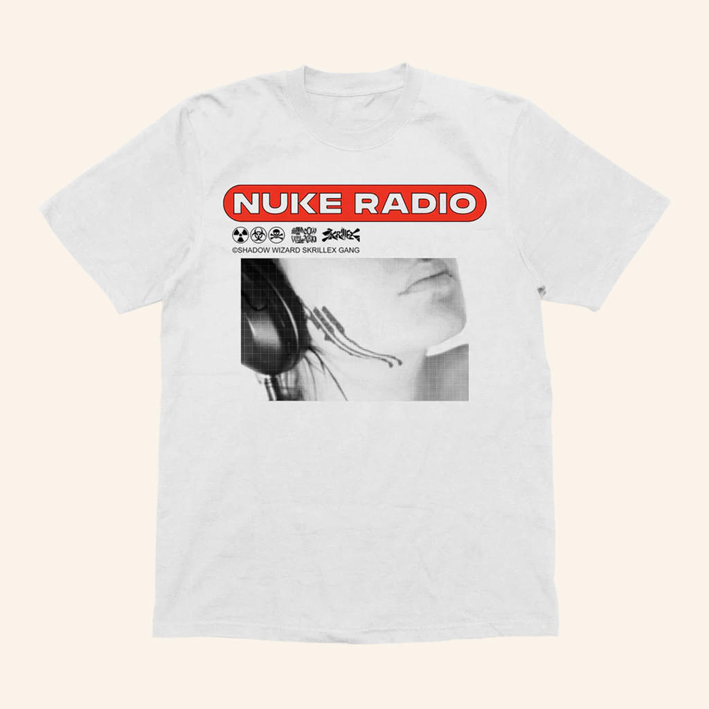 Skrillex Merch Eardrum T-Shirt Nuke Radio Shirt Gifts For DJ Fans Skrillex Merch Eardrum T-Shirt Nuke Radio Shirt Gifts For DJ Fans