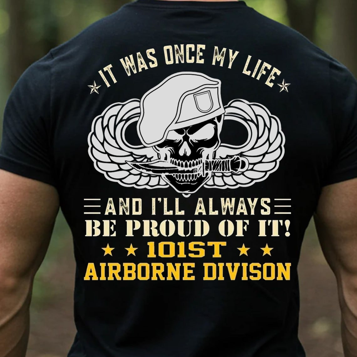 Skull Beret 101st Airborne Division Veteran T-Shirt Be Proud Of It Apparel For Army Veterans