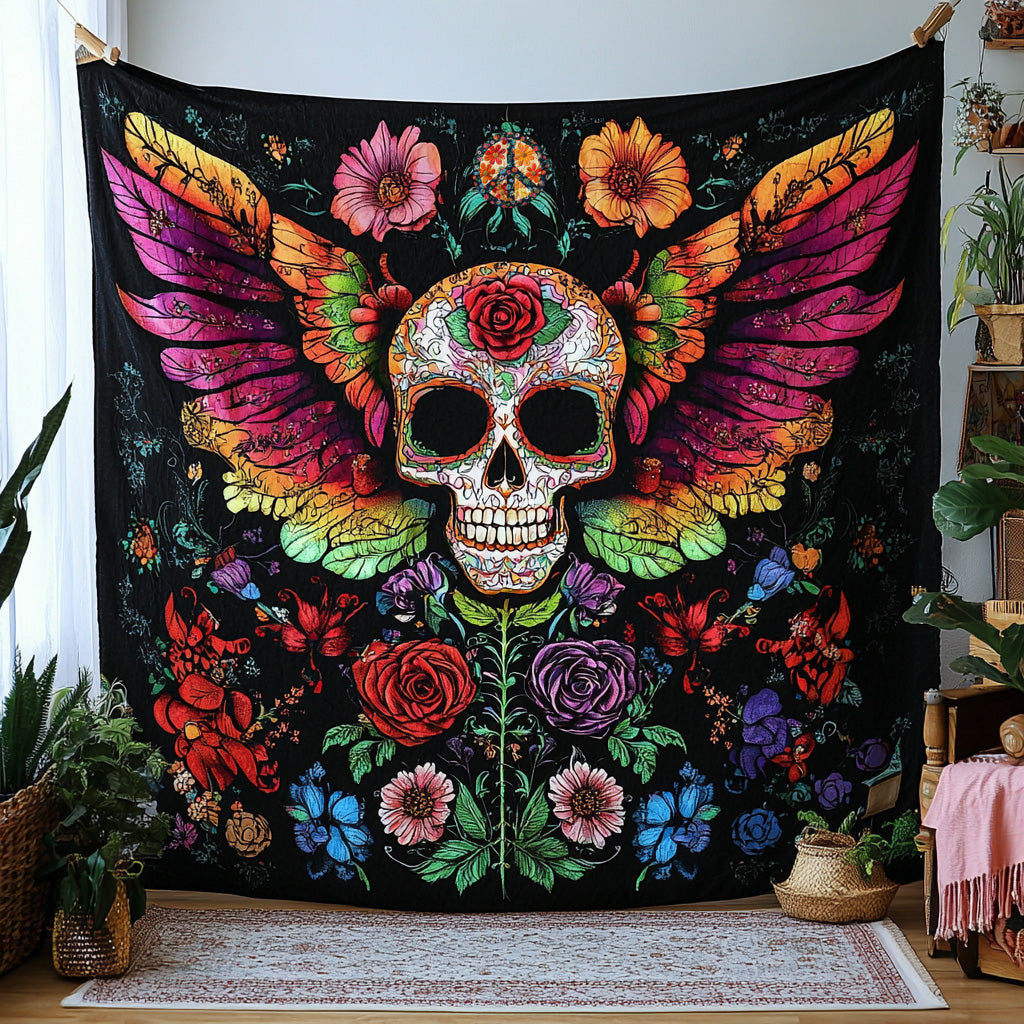 Skull Blooming Into You King Blanket Gifts For Boyfriends Parents