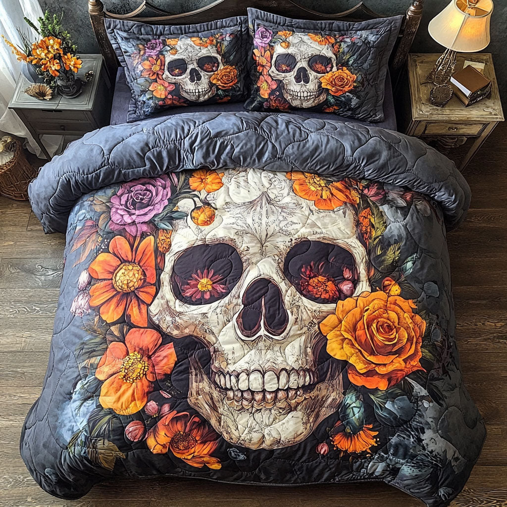 Skull Circle Of Life Bedding Set Gifts For Lovers and Friends and Family Halloween Day