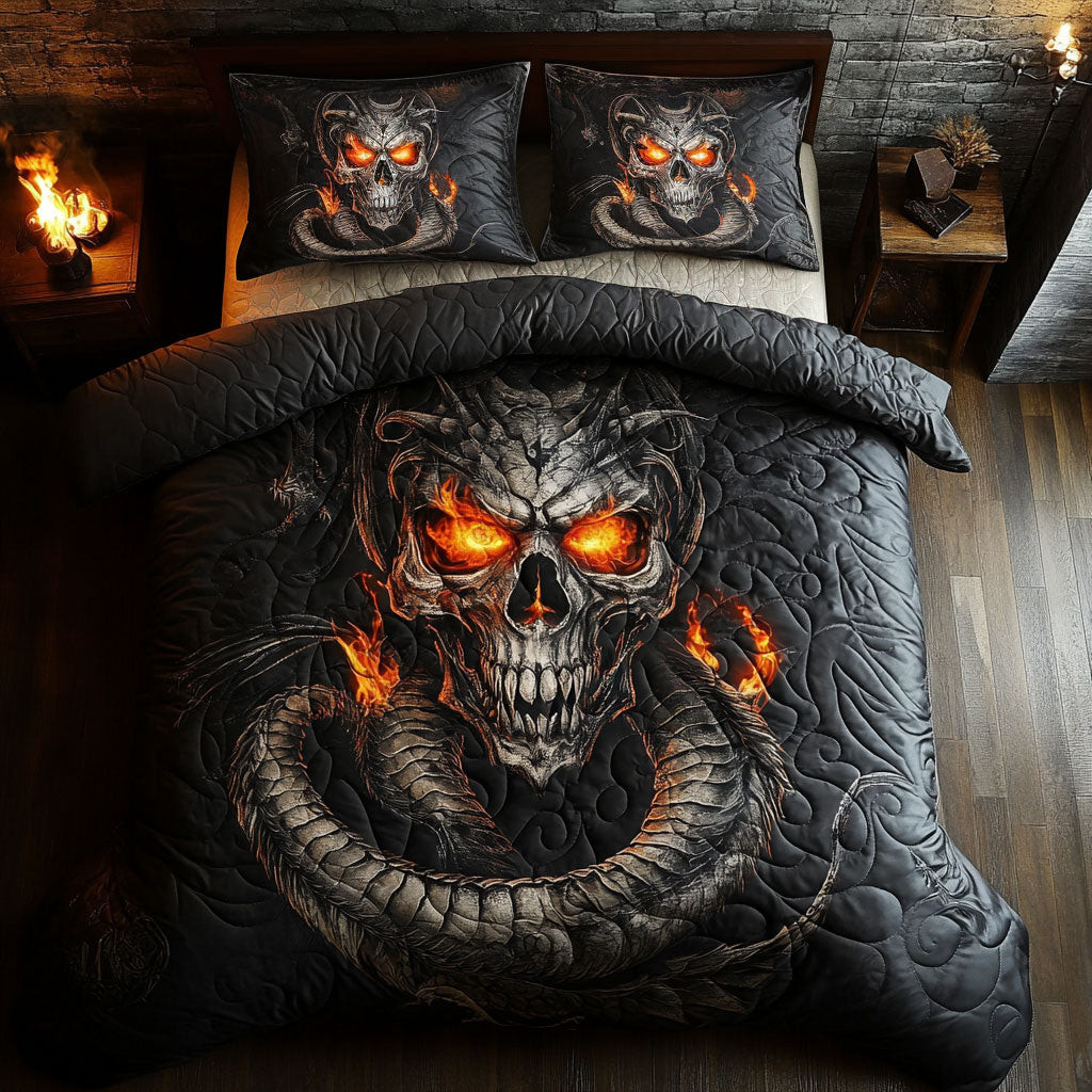 Skull Eclipse Of The Fallen King Bedding Set Memorable Decor Gifts For Friends and Family on Halloween Day
