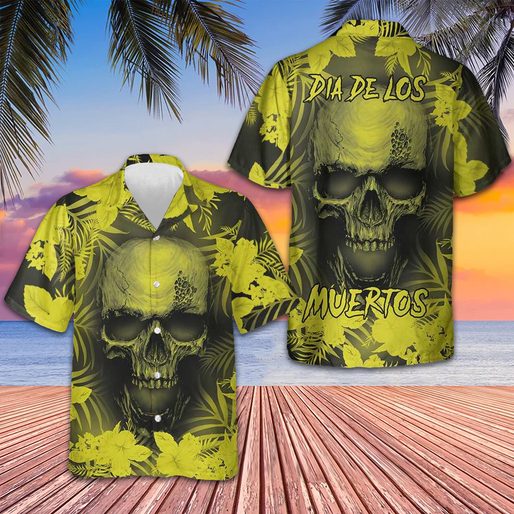 Skull Floral Pattern Dia De Los Muertos Hawaiian Shirt Day Of The Dead Shirt Gifts For Mexicans
