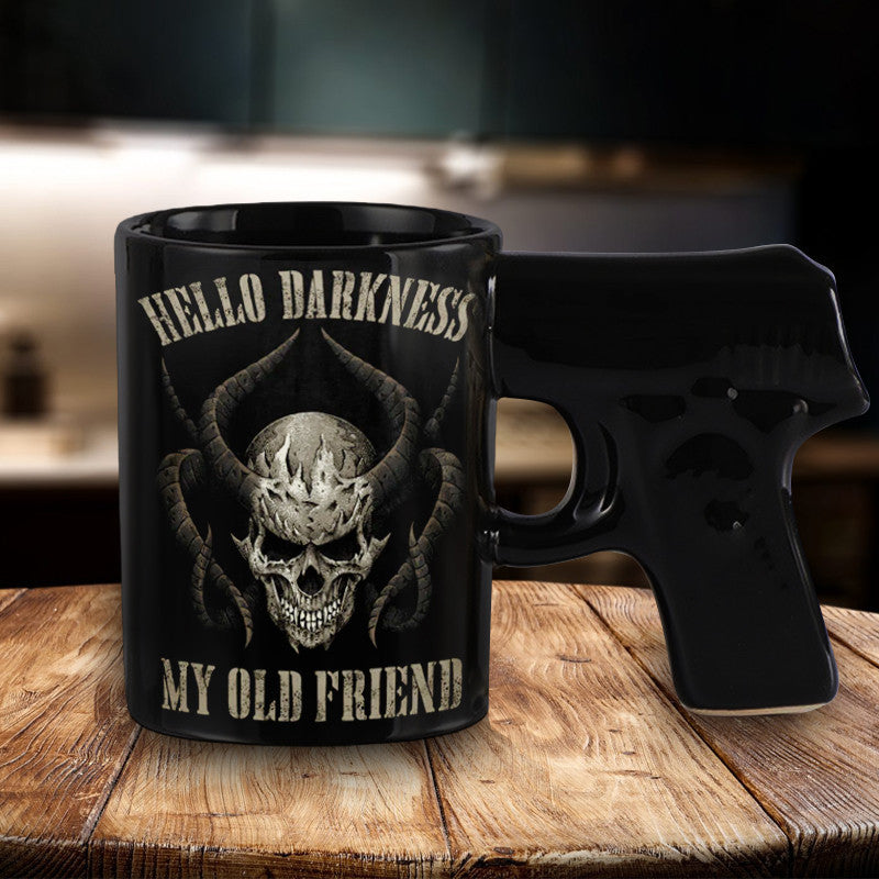 Skull Hello Darkness My Old Friend Gun Mug Patriots Coffee Mugs Unique Gifts For Dad Skull Hello Darkness My Old Friend Gun Mug Patriots Coffee Mugs Unique Gifts For Dad