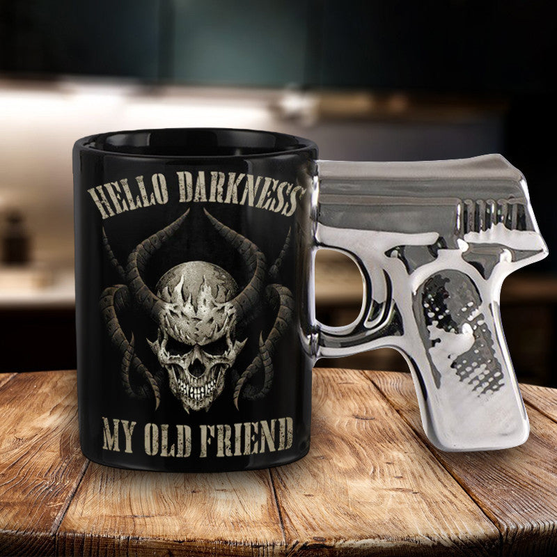 Skull Hello Darkness My Old Friend Gun Mug Patriots Coffee Mugs Unique Gifts For Dad Skull Hello Darkness My Old Friend Gun Mug Patriots Coffee Mugs Unique Gifts For Dad