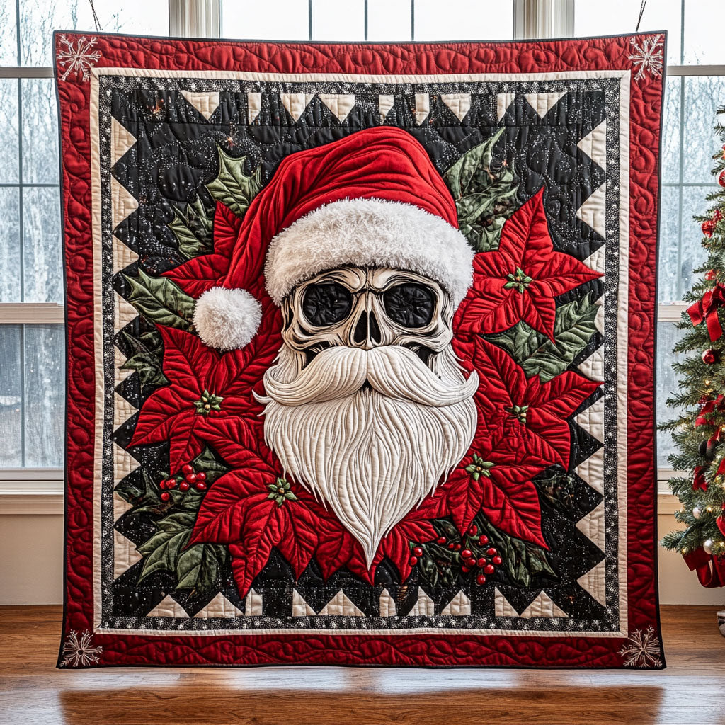 Skull Holiday Spirit Quilt Premium Quilt Blanket to Enhance Bedroom Comfort