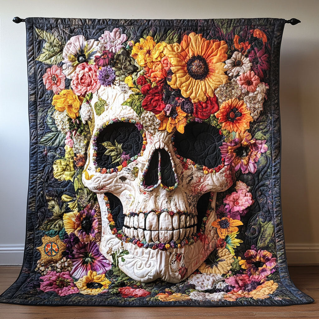 Skull Holiday Xmas Quilt Blanket Christmas Gifts For Young Men
