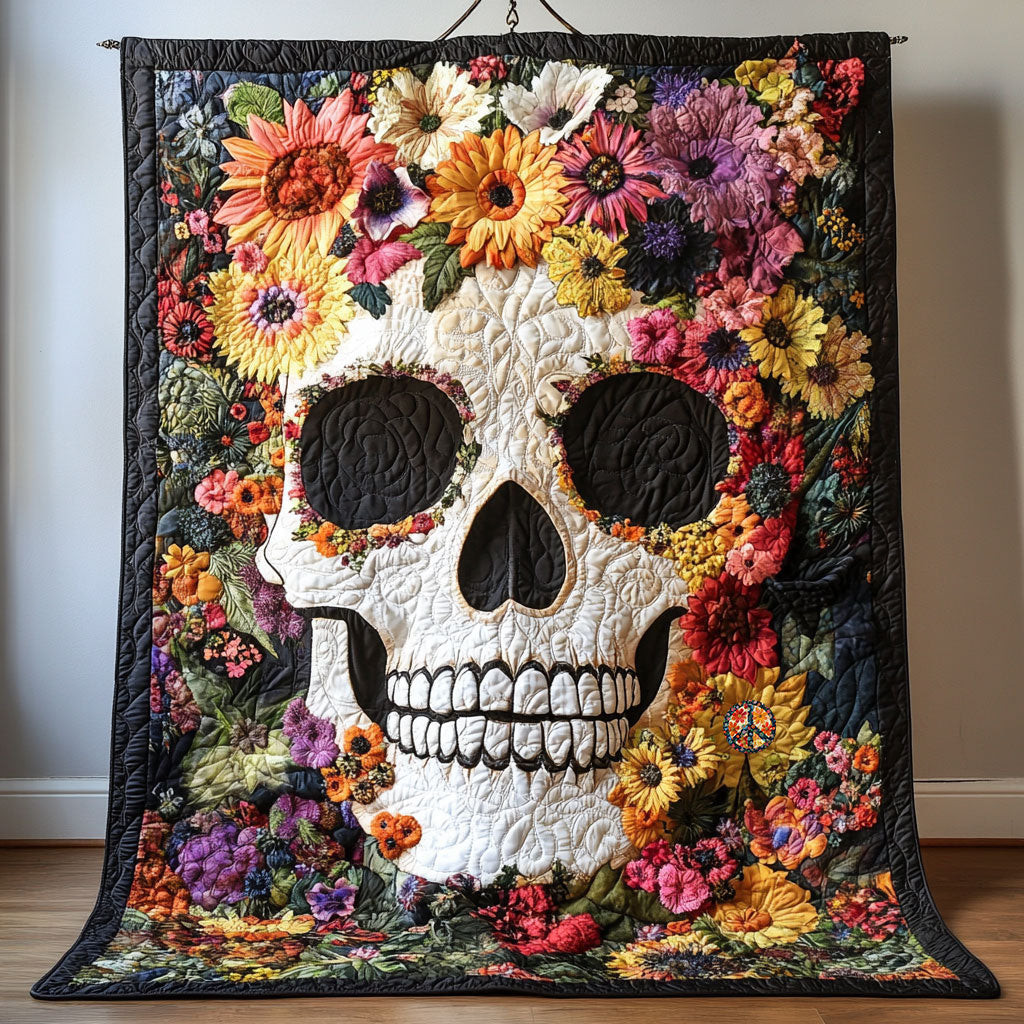 Skull Holiday Xmas Quilt Blanket Gift Ideas For Men Who Have Everything