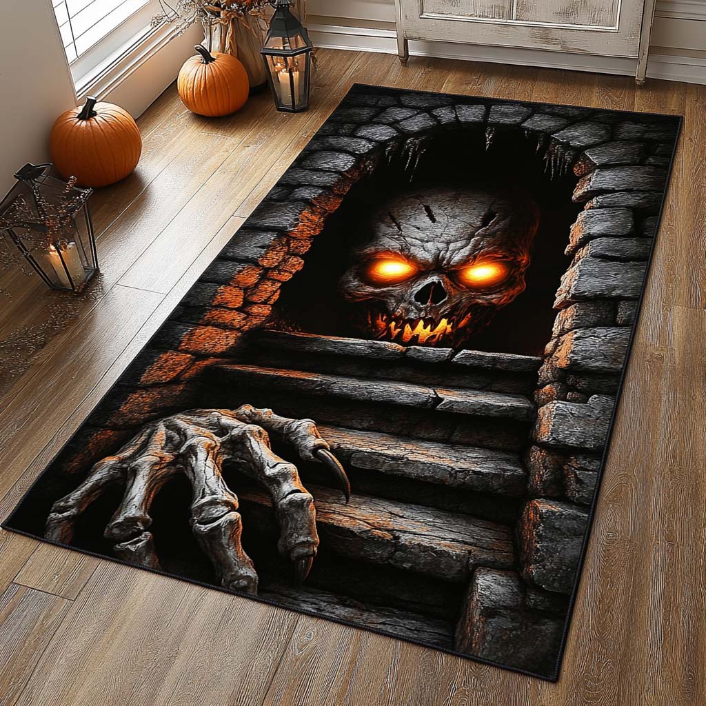 Skull Lord Area Rug Front Entryway Ideas Gifts For Halloween Lovers