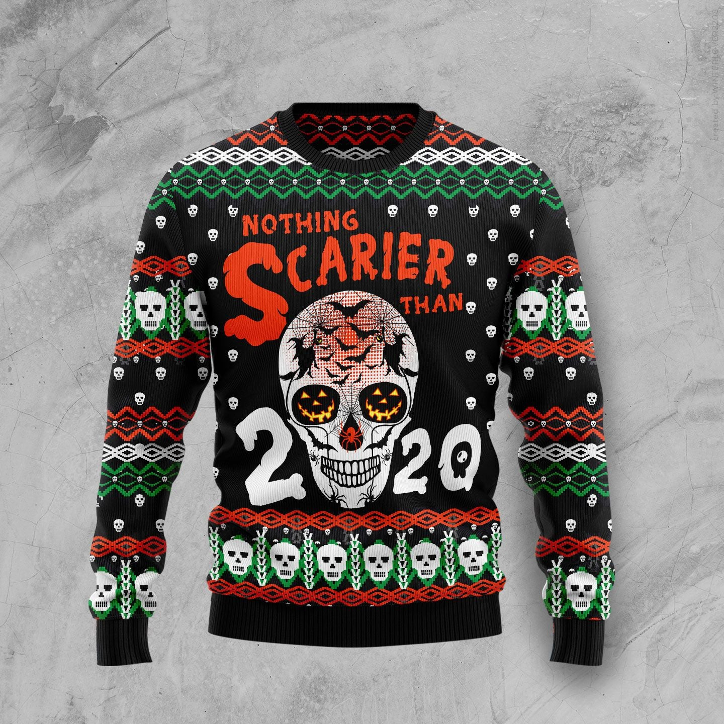 Skull Nothing Scarier Than Ugly Christmas Sweater