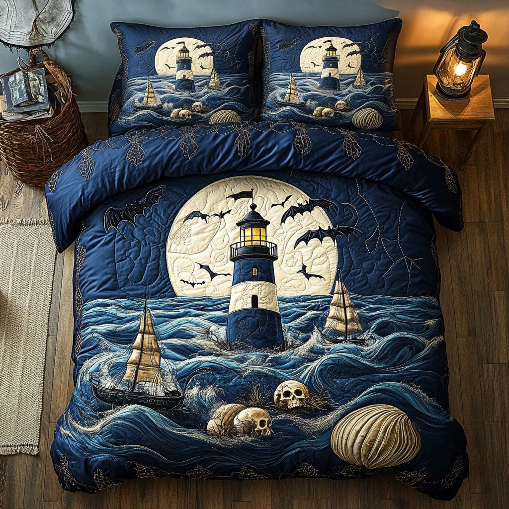 Skull Ocean Lighthouse Set Gifts Decor For Mens and Friends and Family on Halloween Day