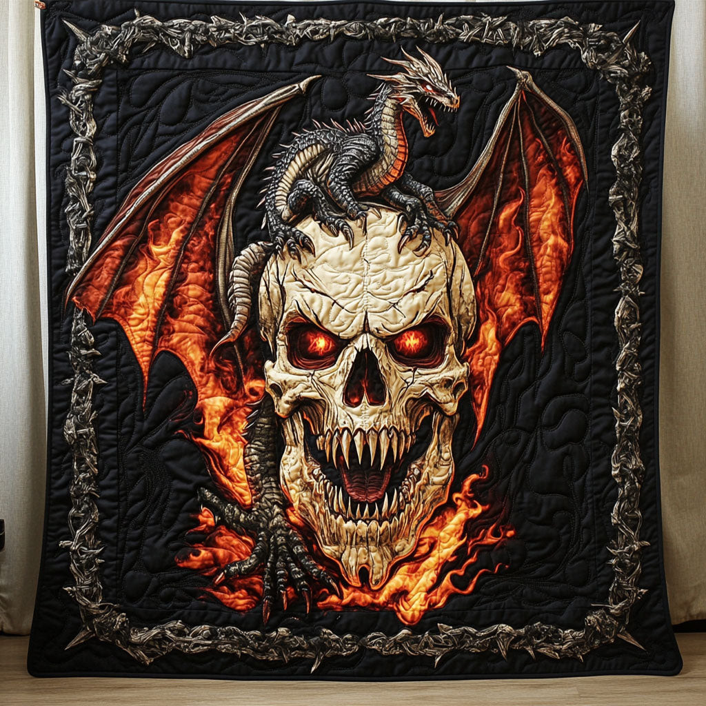 Skull Of The Abyss Quilt Gifts For Mens and Friends and Family on Halloween Day