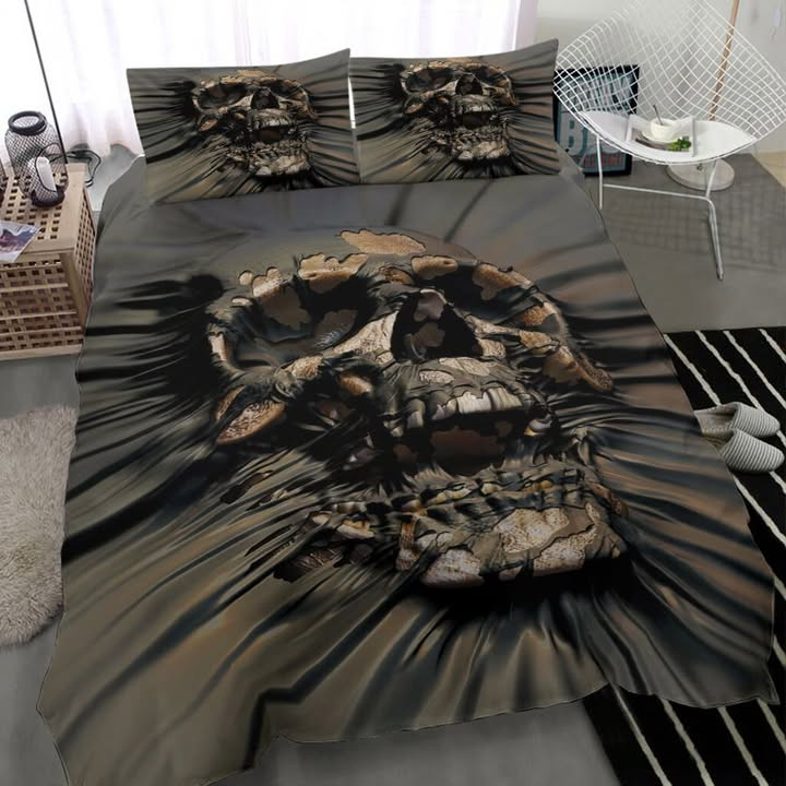 Skull Scream Bedding Set Gothic Themed Bedspread Set Bedroom Decorations Gifts Skull Scream Bedding Set Gothic Themed Bedspread Set Bedroom Decorations Gifts