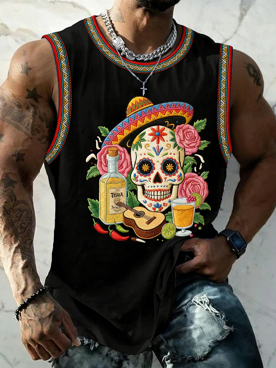 Skull Tequila Tank Top Mexican Fiesta Clothing Mexican Birthday Presents