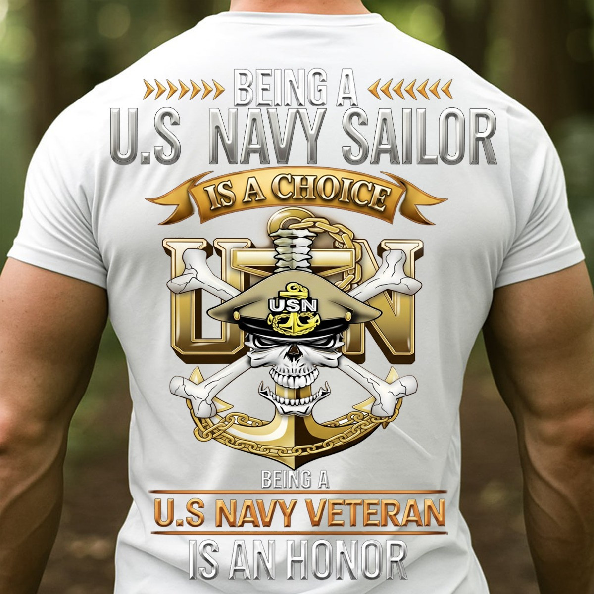 Skull U.S. Navy Sailor Veteran Shirt Being A U.S. Navy Sailor Is A Choice Tee Gifts For Sailors