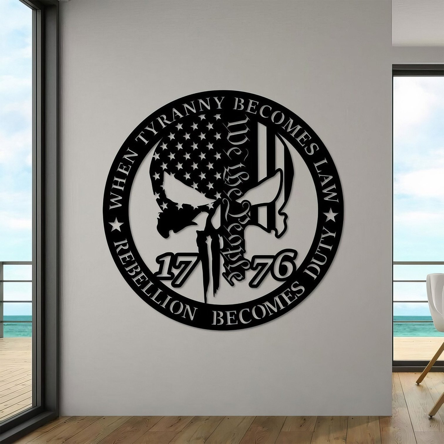 Skull We The People 1776 Metal Signs When Tyranny Becomes Law Rebellion Becomes Duty