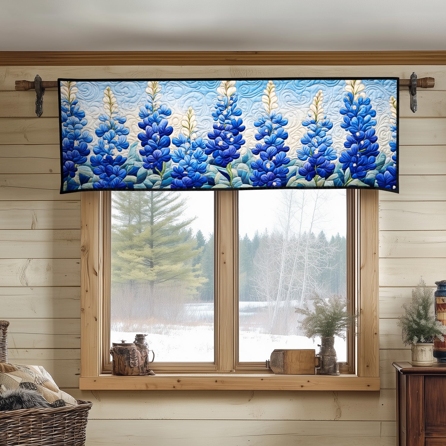 Sky Bloom Quilted Valance Front Door Idea Gifts For The Flower Lover