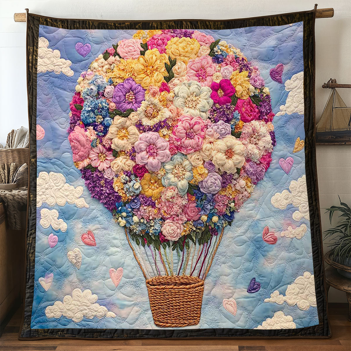 Sky Bouquet Quilted Blanket Winter Blanket Great Gifts For Brothers