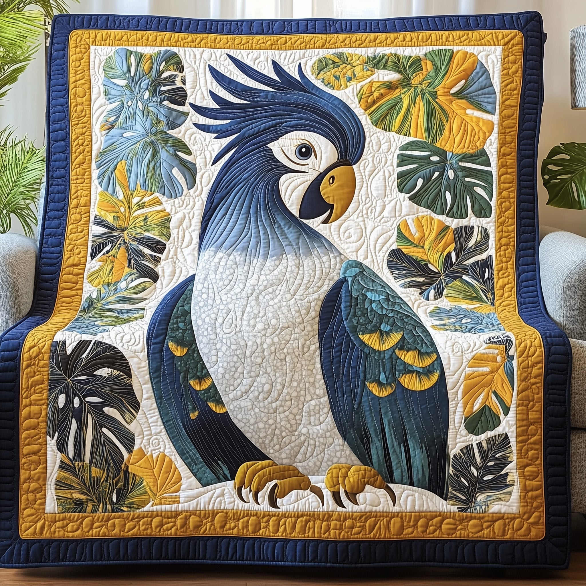 Sky Dancer Cockatoo Quilted Blanket Nice Throw BlanketMom And Daughter Ornament