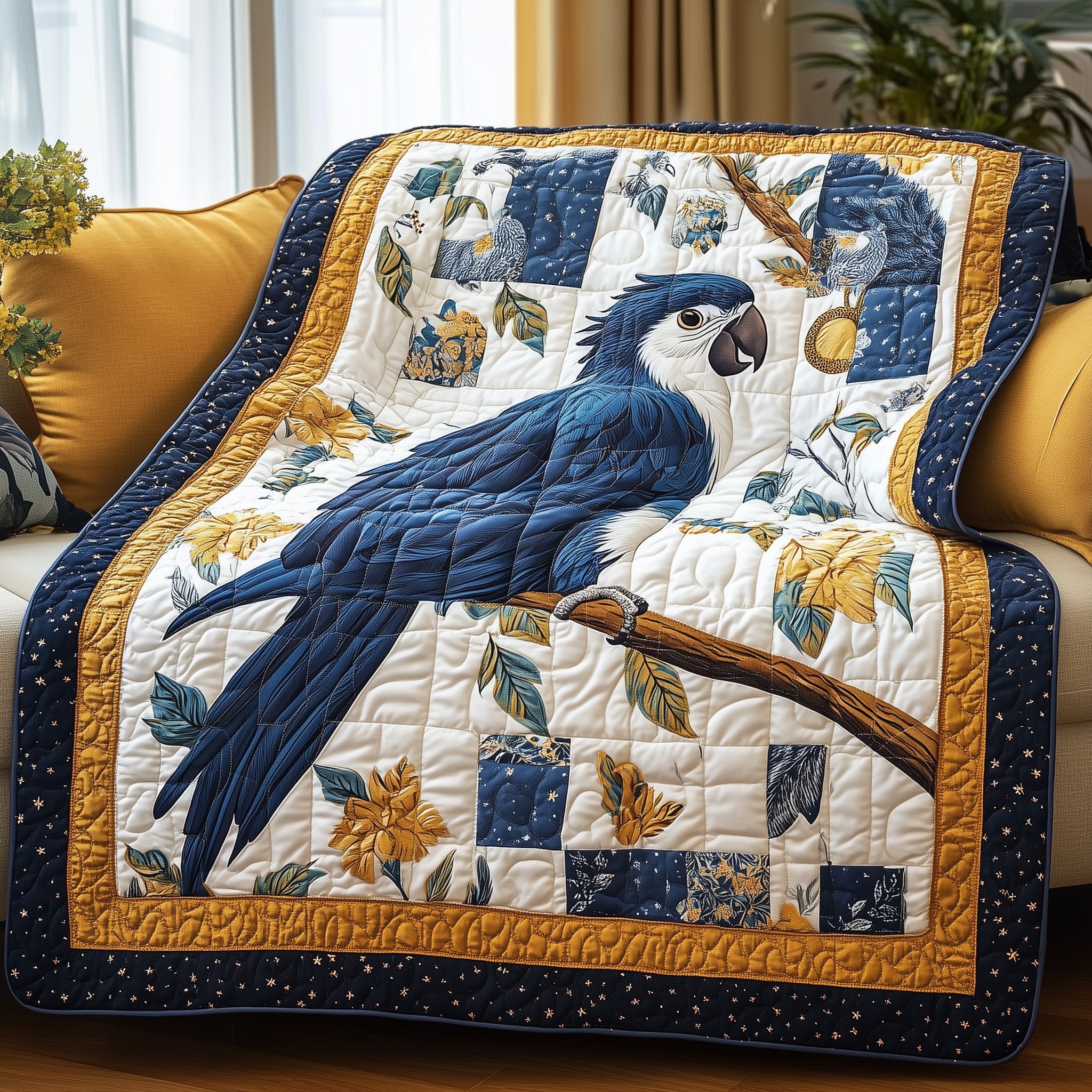 Sky Dancer Cockatoo Quilted Blanket Nice Throw BlanketMother And Daughter Christmas Presents
