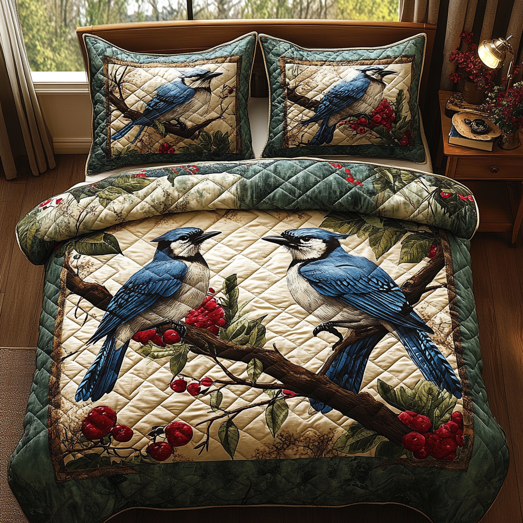 Sky Feather Quilted Bedding Set Bedroom Decorations Great Gifts For Bird Lovers