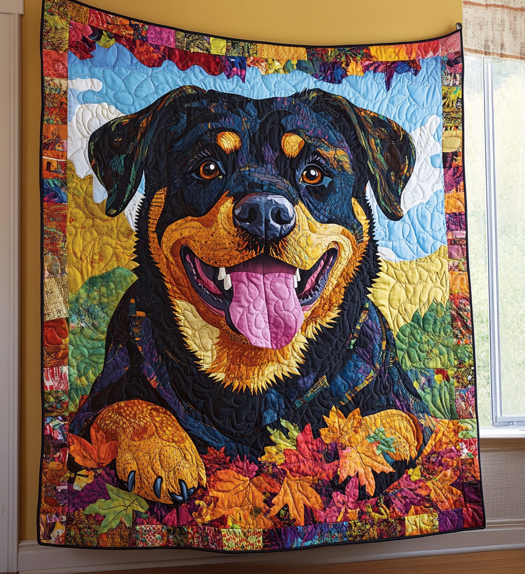 Sky-Gazing Rottweiler Throw Quilted Blanket Gifts For Pet Owners
