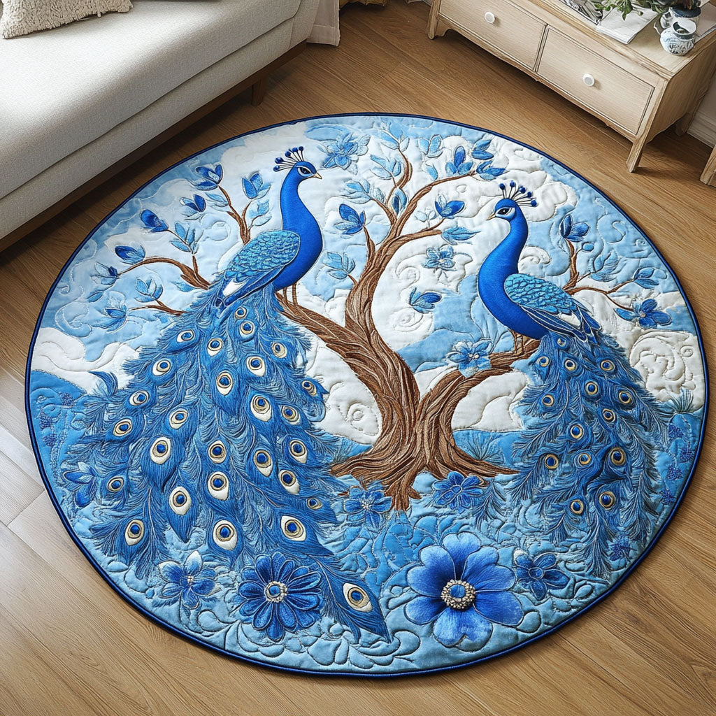 Sky Quilted Round Mat Door Entrance Decor Great Christmas Gifts Grandma