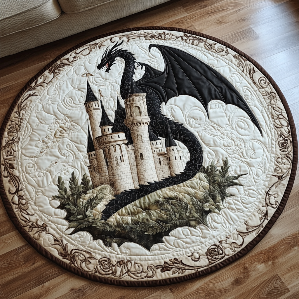 Sky Quilted Round Mat Entryway Decor Dragonfly Themed Gifts