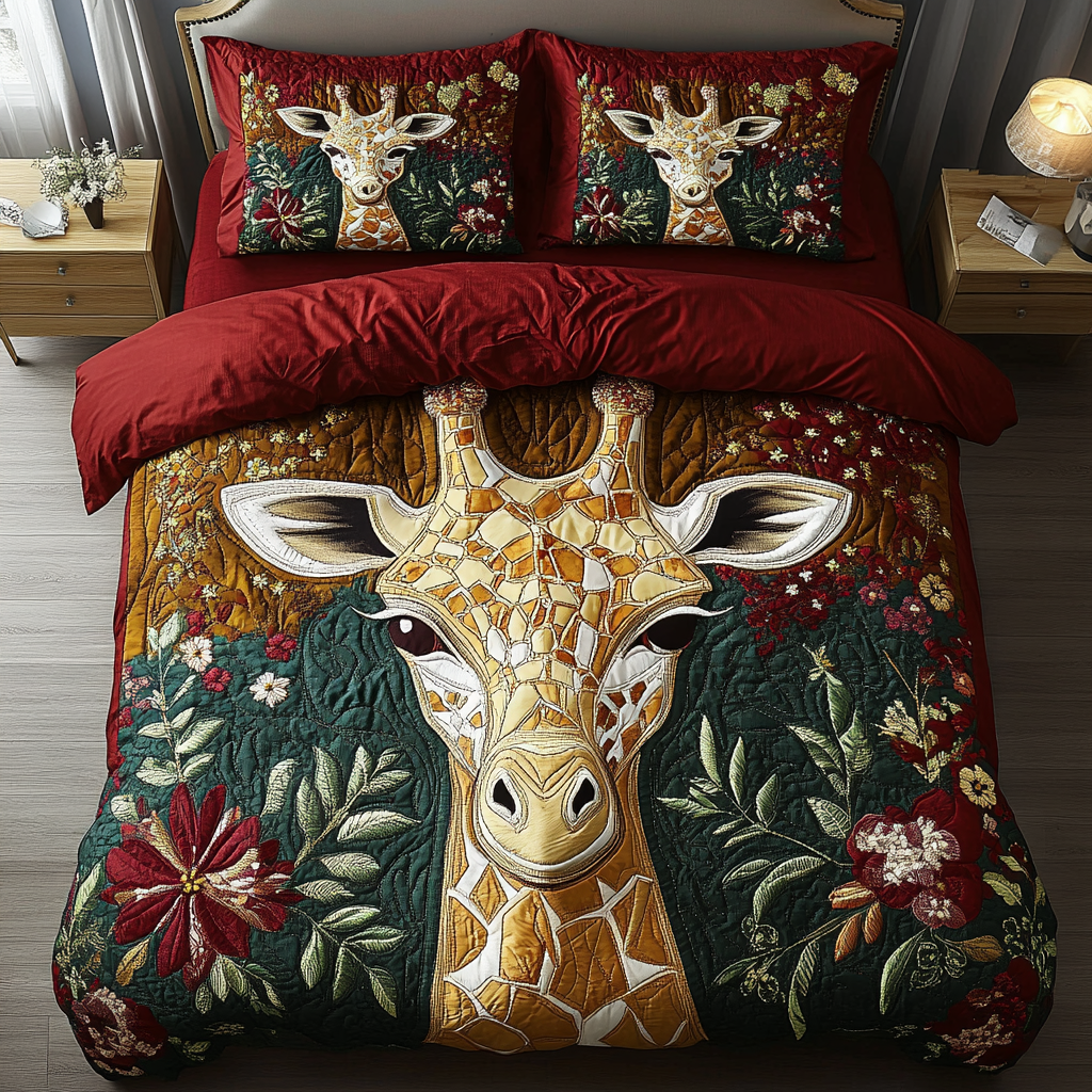 Sky Reacher Quilted Bedding Set Christmas Bedroom Ideas Giraffe Themed Gifts For Adults