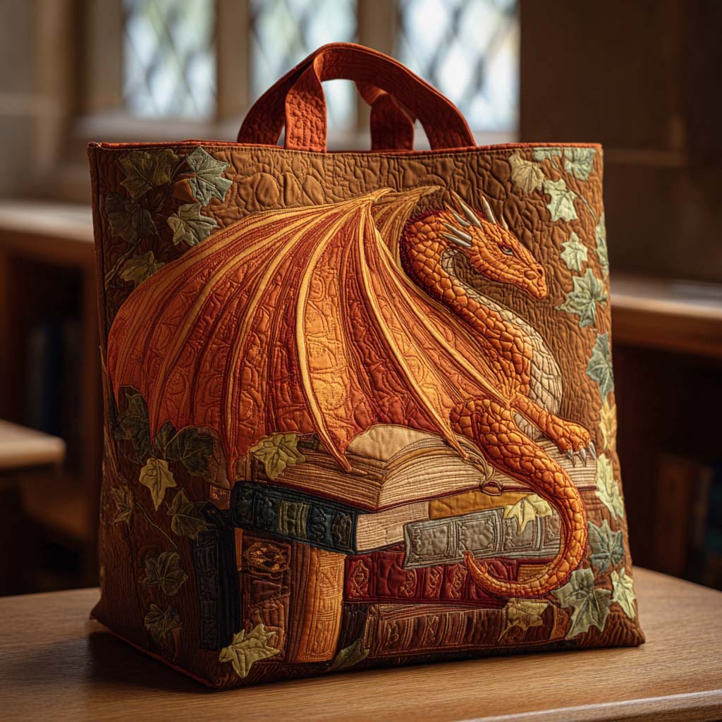 Sky Serpent Quilted Tote Bag Christmas Presents For Book Lovers