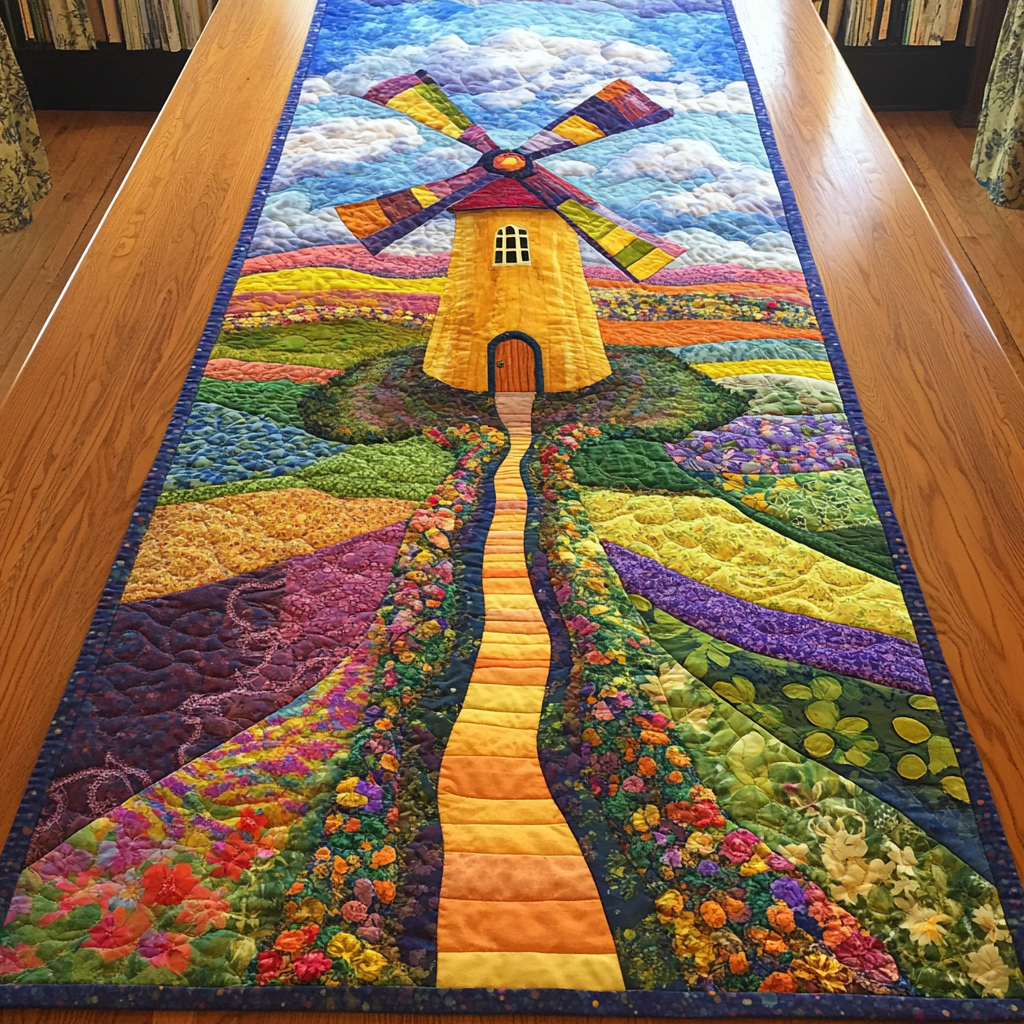 Sky Turn Quilted Table Runner Kitchen Table Decor Wolf Christmas Presents