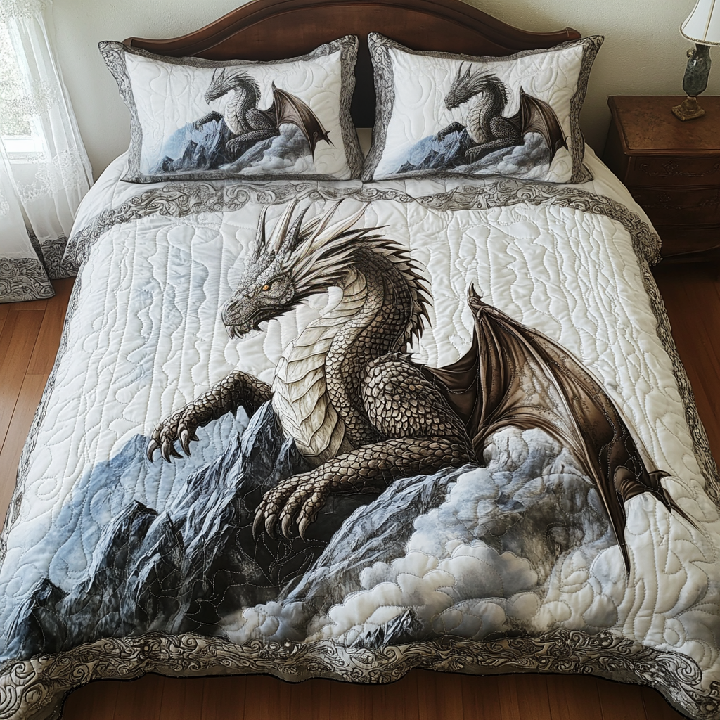 Skybound Scales Quilted Bedding Set Duvet Covers King Best Christmas Gifts For Girlfriend